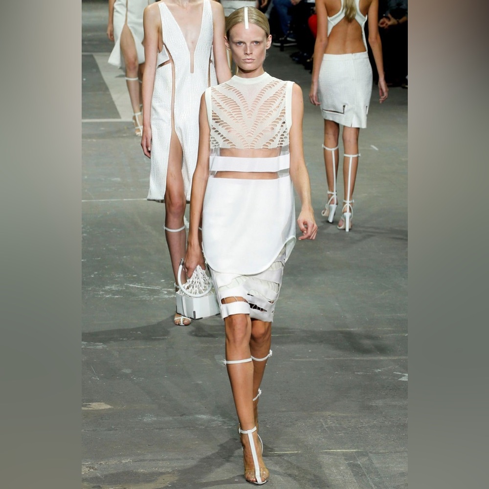 RUNWAY ALEXANDER WANG spring/summer 2013 glow in the dark zebra top